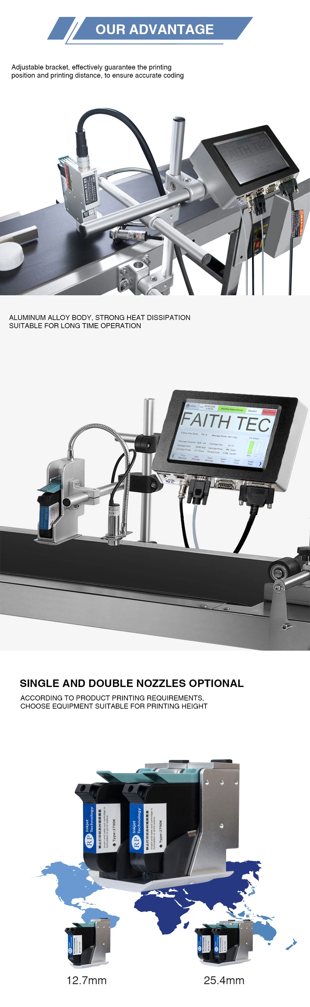 Faith Online Printer Tij Solvent Ink Inkjet Printer for Plastic 2% off