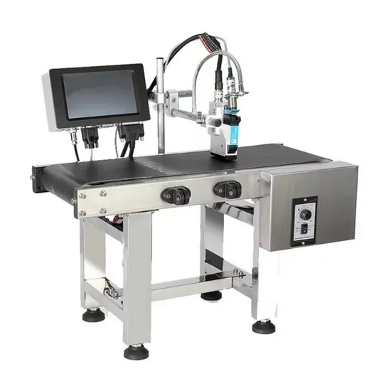 Automatic Expiration Date Printer Online Ink Jet Tin Can Plastic Bottle Expiry Date Printing Machine 25.4 with Paging Conveyor Machine 