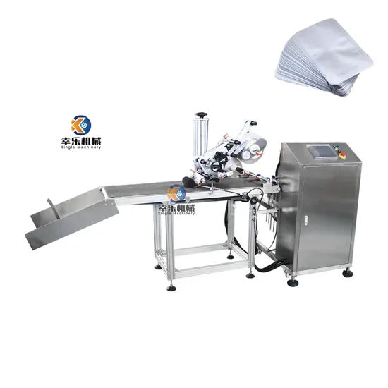 Full Automatic Bags Flat Labeling Sticker Food Pouch Labeller Paging Card Tag Transparent Bag Label Machine 